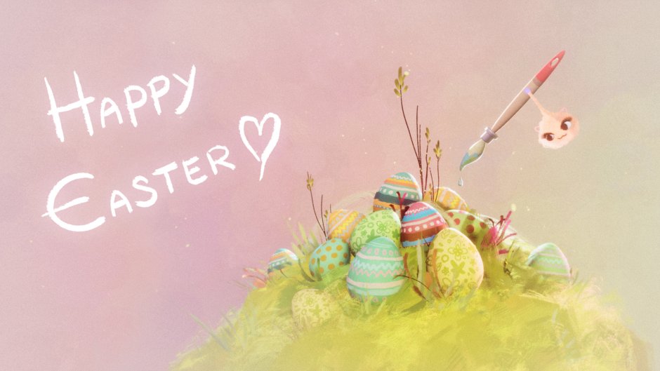 Аниме-обои, Happy Easter