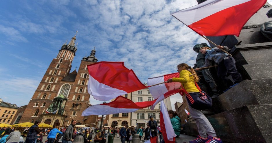 Польша флаг человек