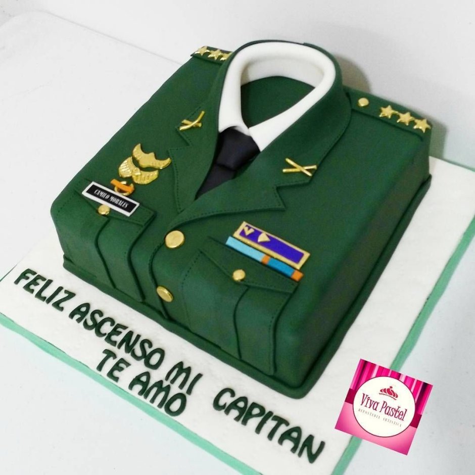 Торт в виде военной формы