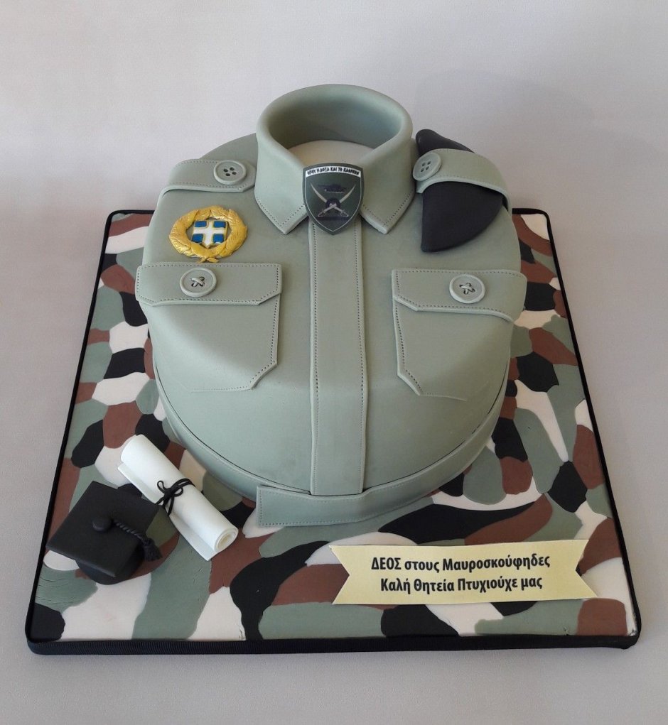 Украшение торта для военного