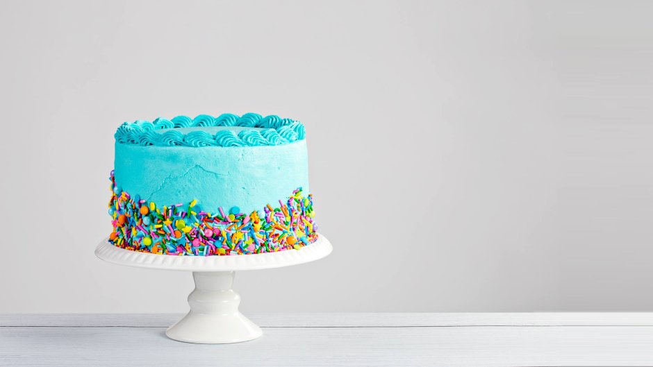 Голубой торт обои
