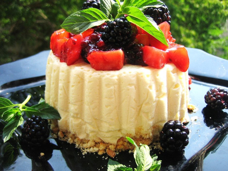 Творожный тарт с ягодами