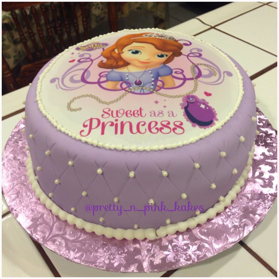 Торт принцесса София на день рождения