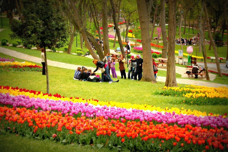 Парк Гюльхане фестиваль тюльпанов