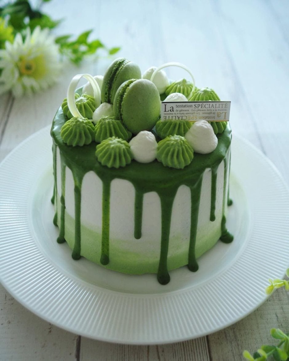 Черно зеленый торт