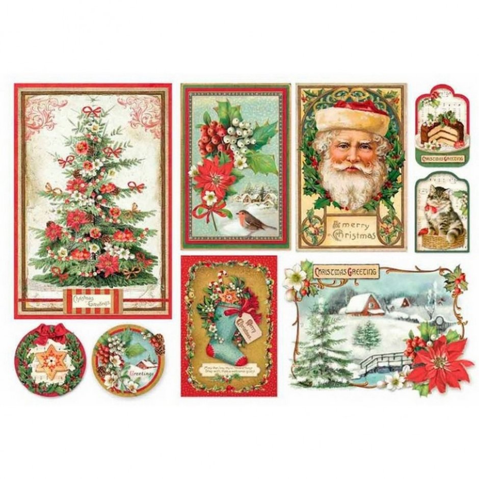 Бумага для скрапбукинга Vintage Christmas Stamperia