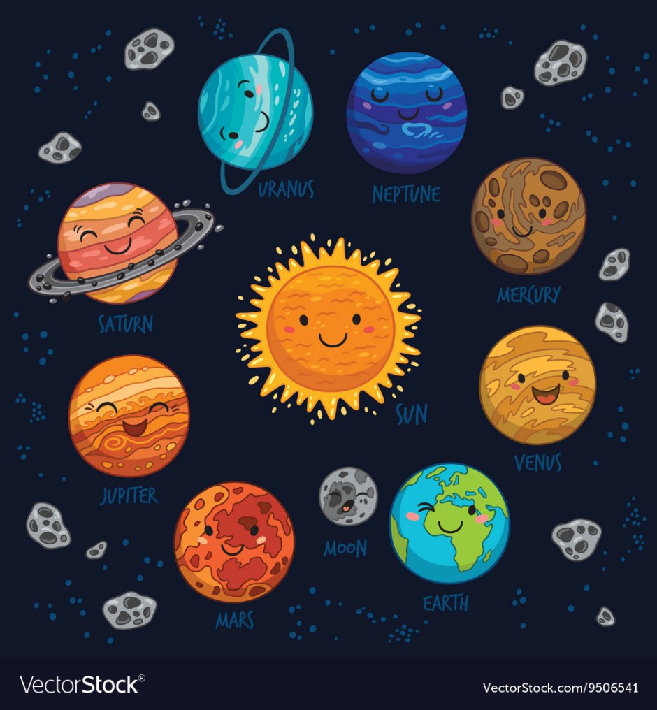 Планета Марс рисунок для детей
