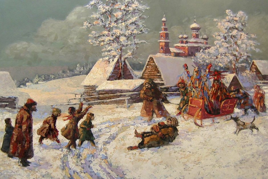 Константин Коровин зимние гулянья