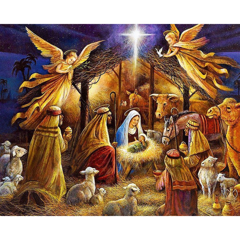 Алмазная картина к Рождеству Христову