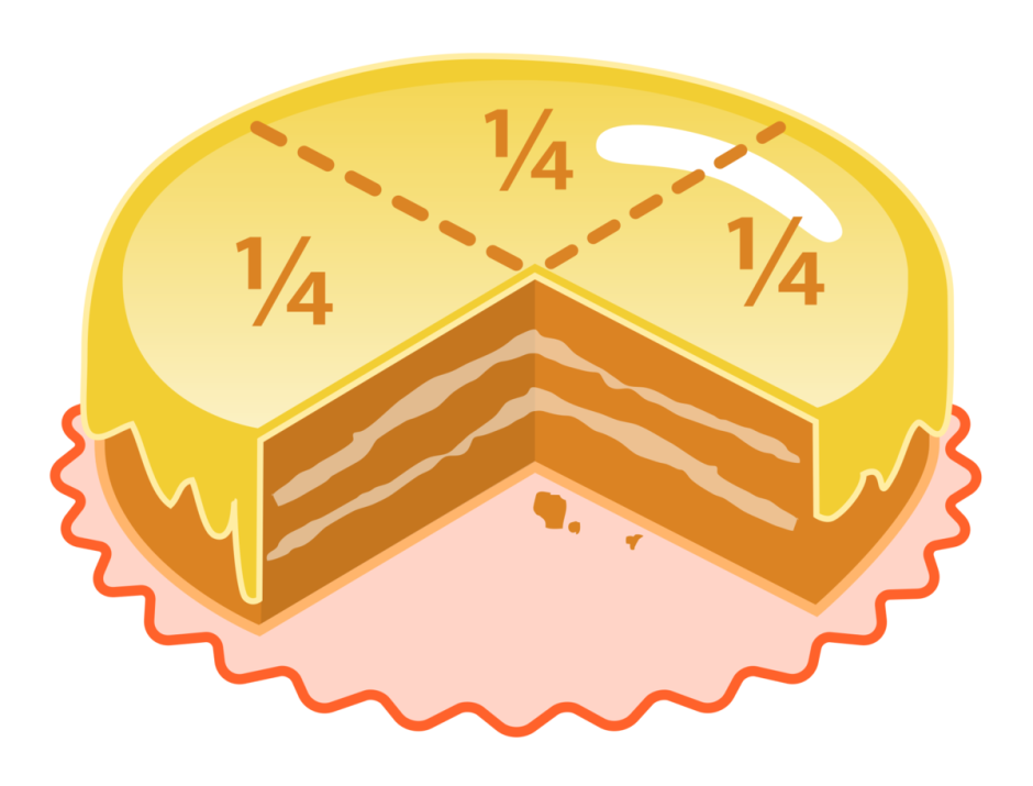 Векторные разрезанный торт