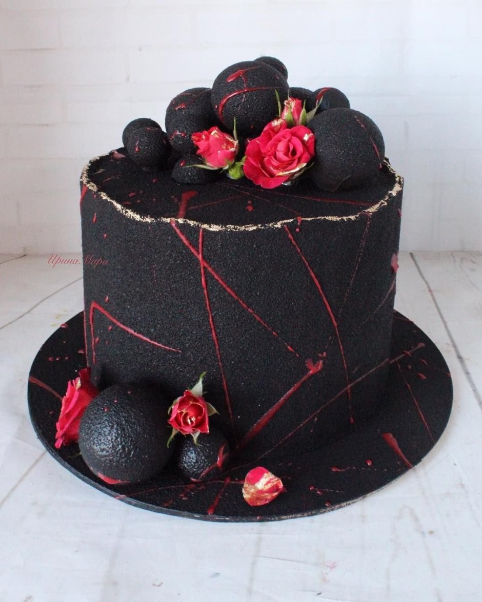 Черный велюровый торт
