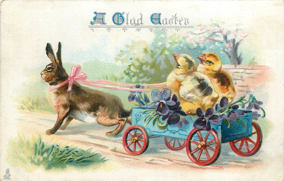 Заяц ретро открытка