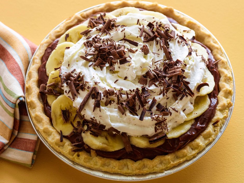 Пирог с бананом и шоколадом
