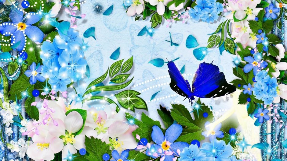 Красивый фон с бабочками