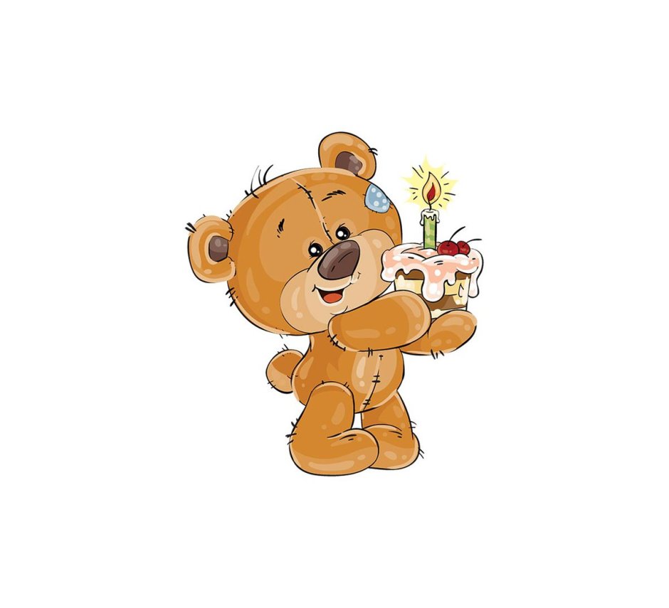 Медвежонок с тортом рисунки детей