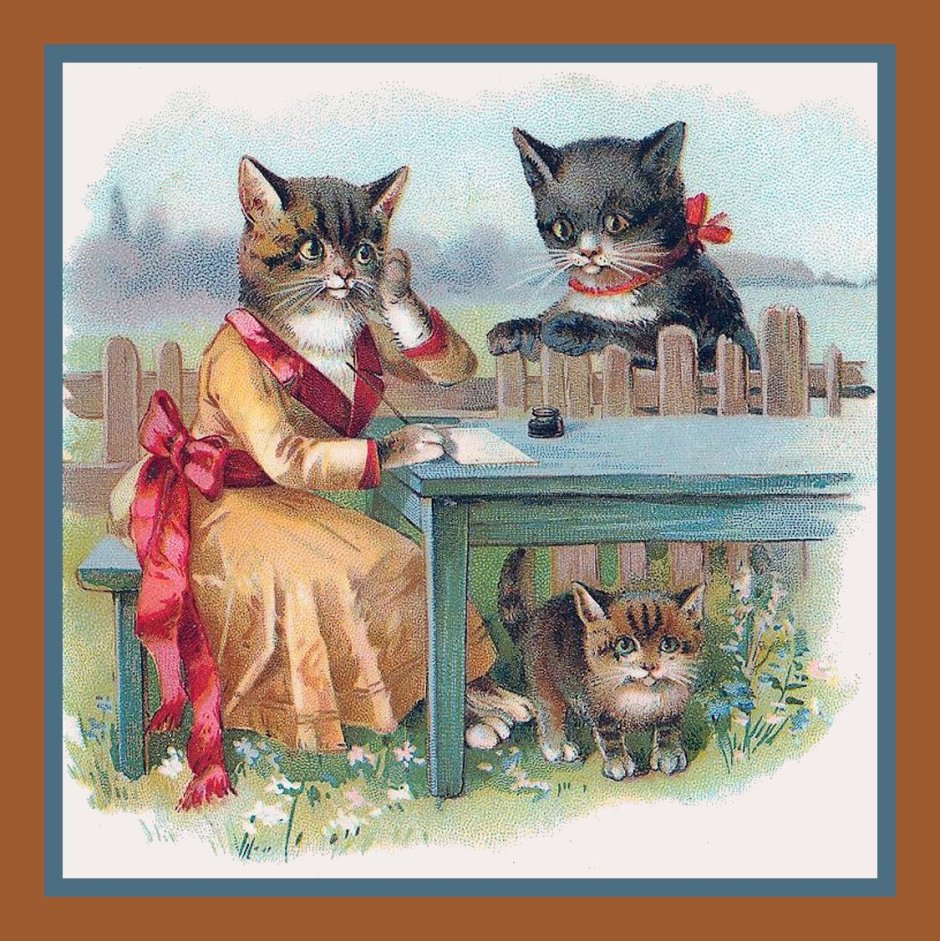 Старые открытки с котиками