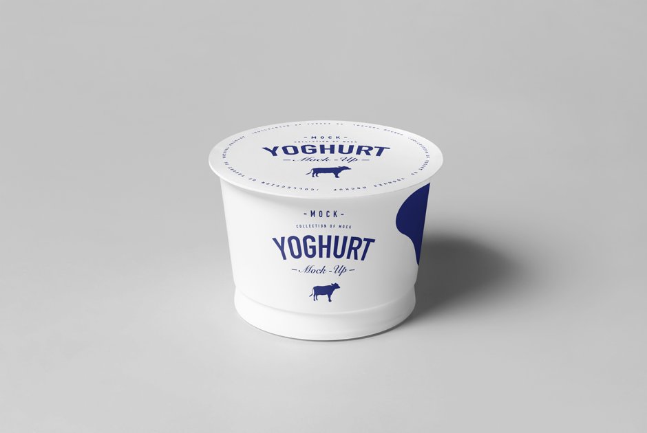 Мокап упаковки йогурта