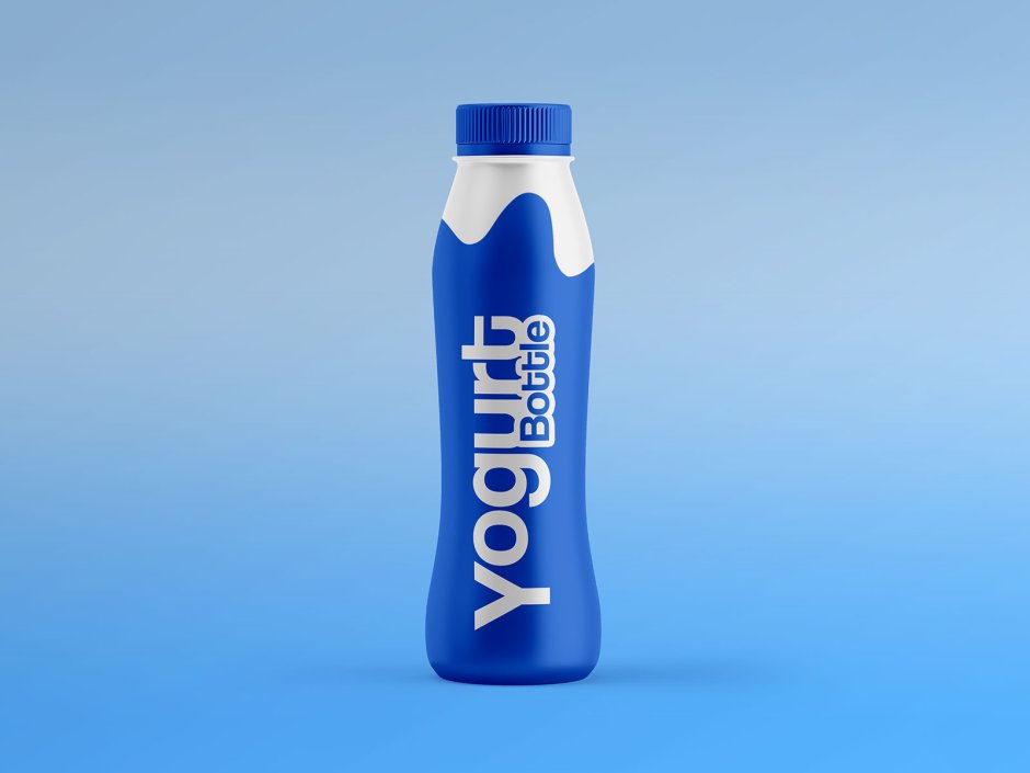 Бутылка йогурта мокап