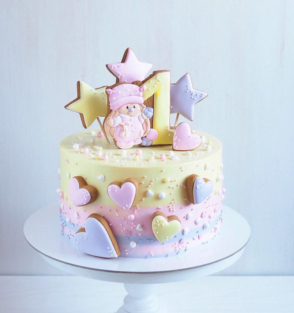 Детский торт на годик девочке