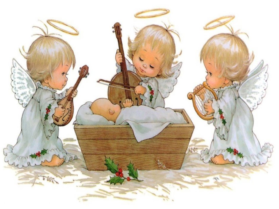 Ангелы с музыкальными инструментами