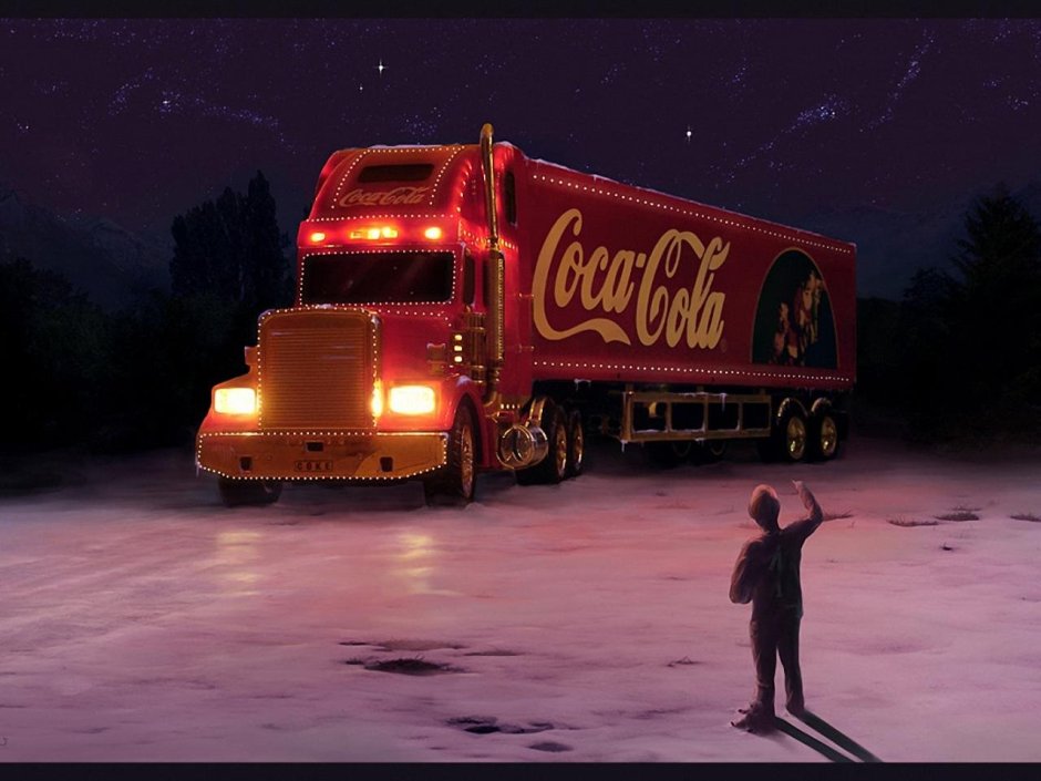 Рождественский грузовик Coca-Cola