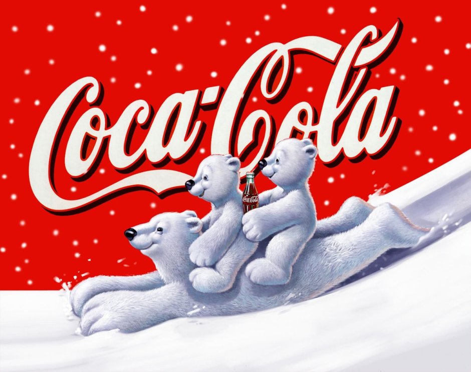 Надпись Кока кола Новогодняя