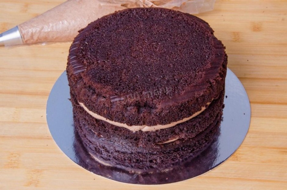 Шоколадный торт на кипятке