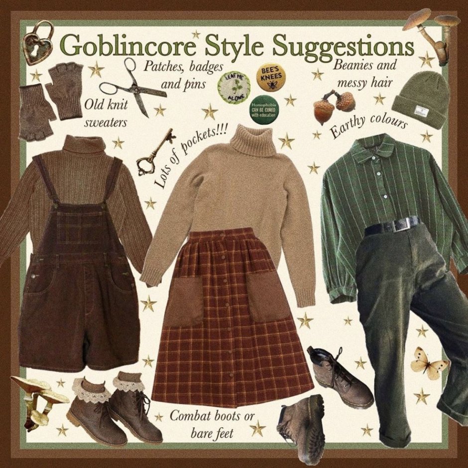 Goblin Core Эстетика одежда
