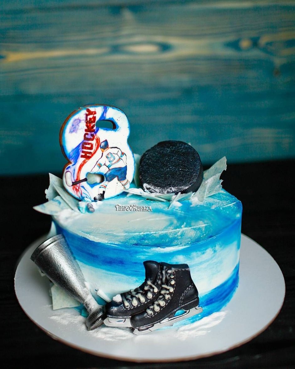 Торт с тематикой хоккея