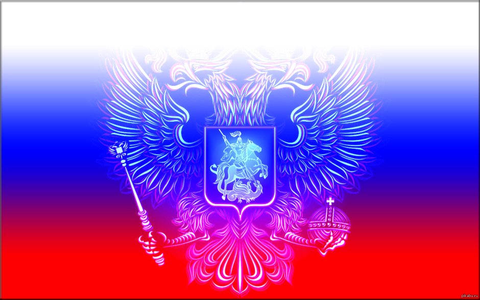 Герб России на черном фоне