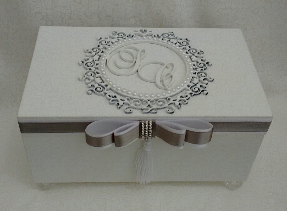 Декор коробки на подарок на свадьбу