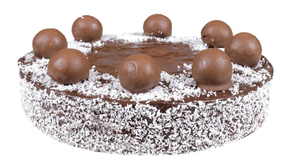Большой кусок шоколадного торта