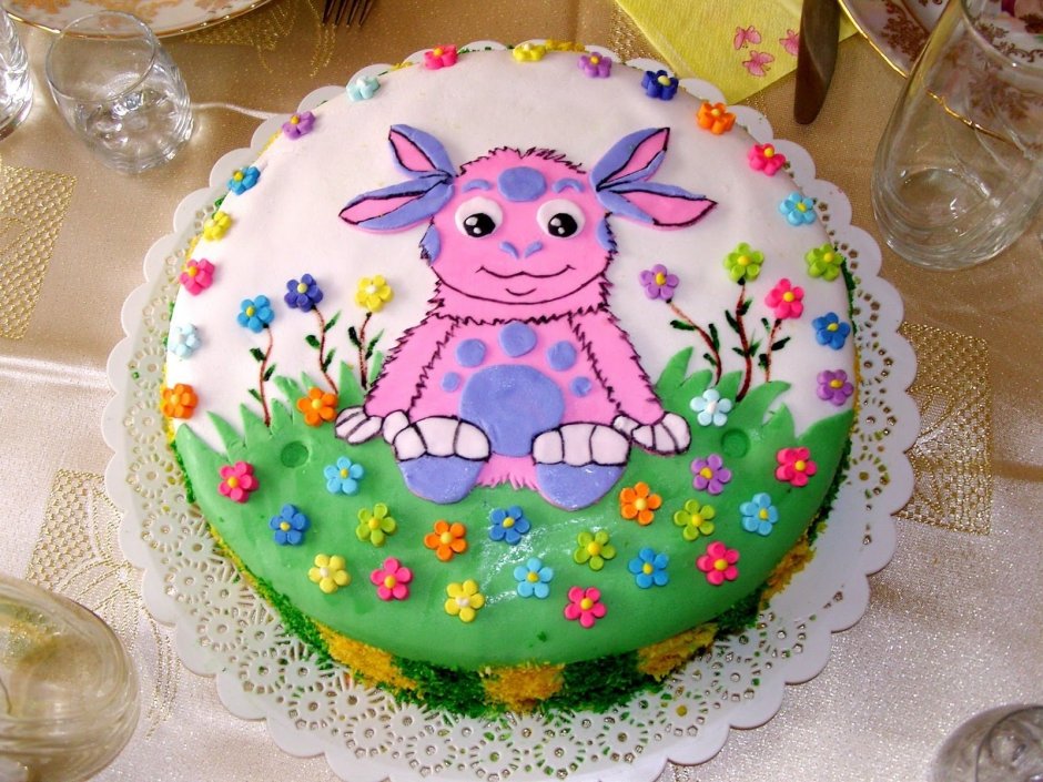 Торт с Лунтиком для девочки 5 лет