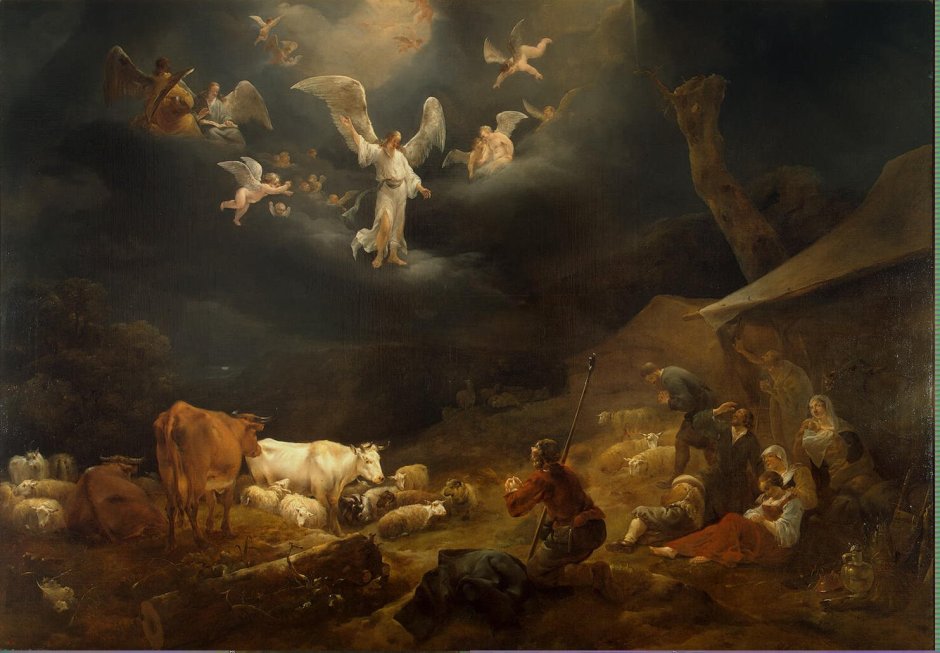 Возвещение пастухам о рождении Иисуса Христа живопись