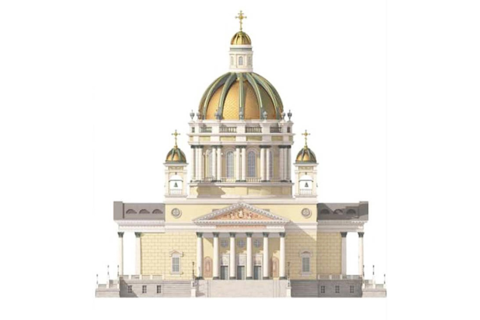 Строящийся кафедральный собор Рождества Христова в Челябинске