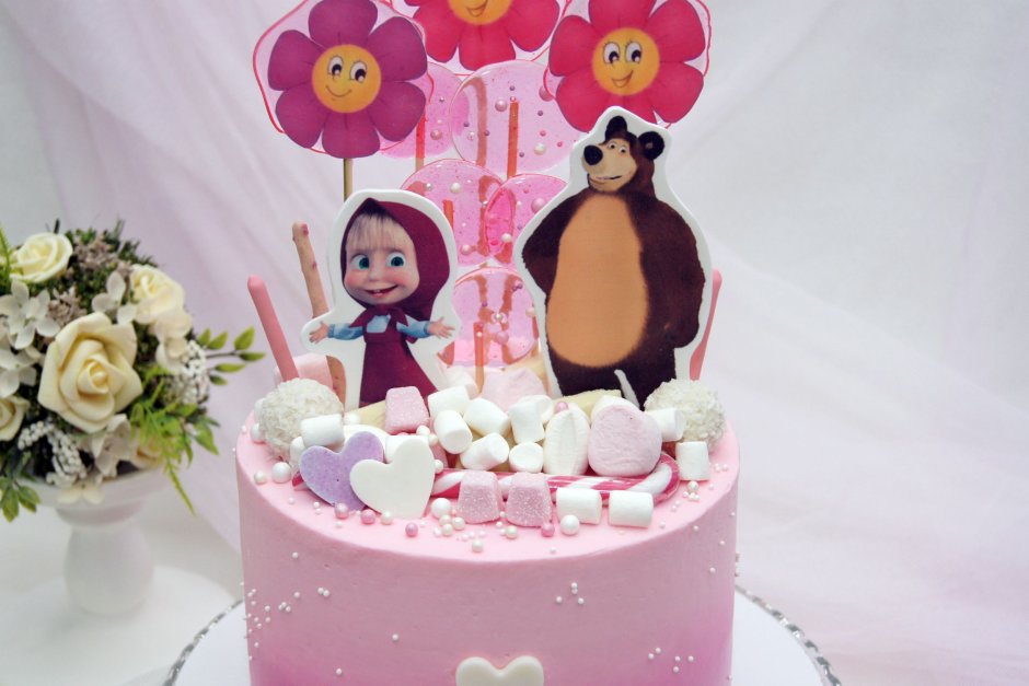 Маша и медведь печать на торт
