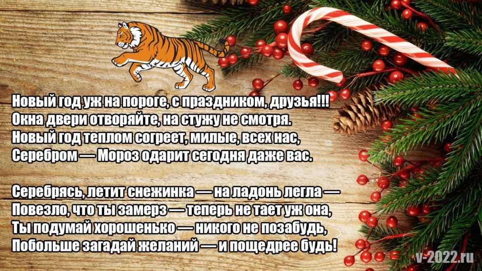 Поздравление с новым годом тигра