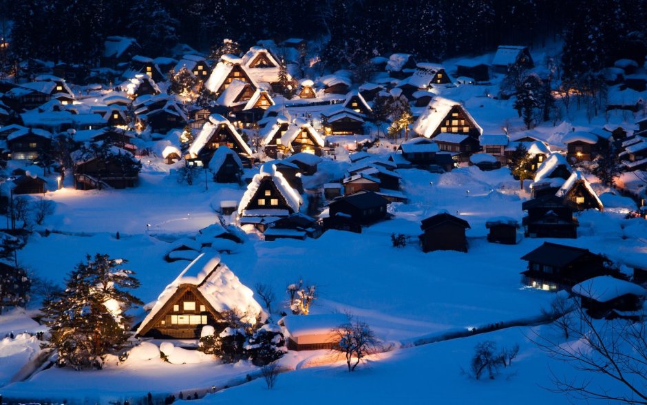 Сказочная зимняя деревня