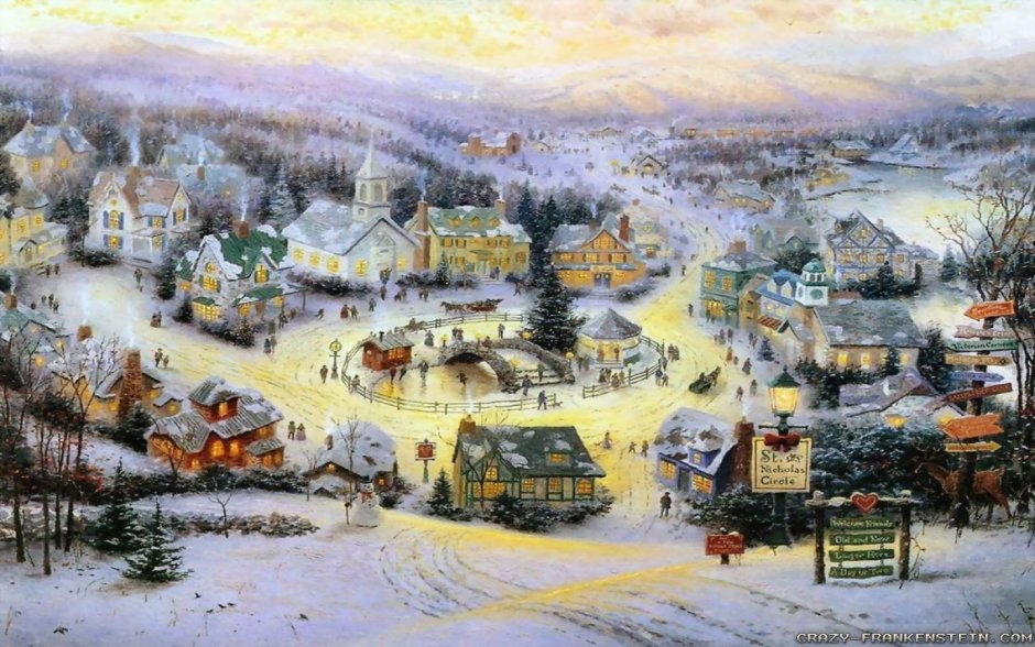 Новогодняя деревня