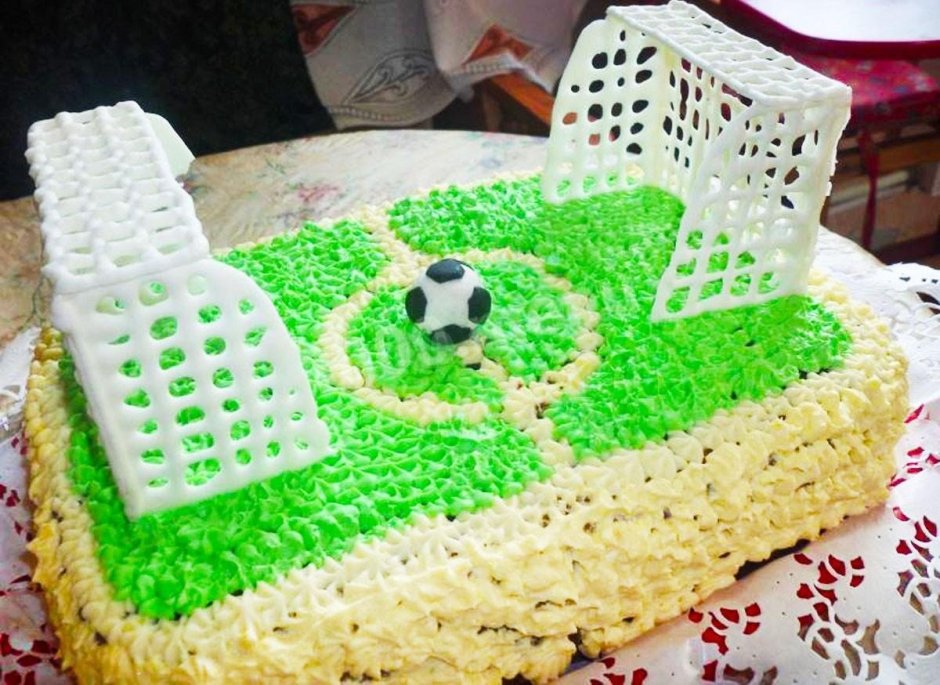 Торт футбольное поле для мальчика 5 лет