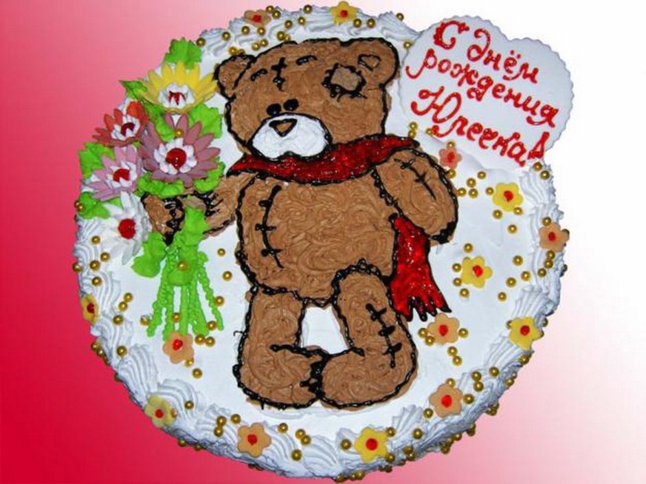 Торт с медвежонком для девочки