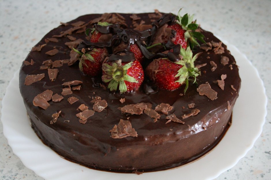 Аппетитный шоколадный торт