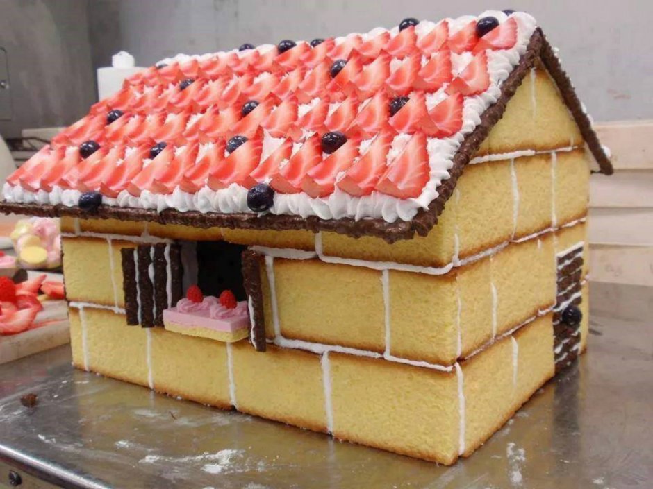 Торт в форме домика