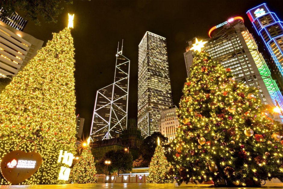 Новогодняя елка в Гонконге