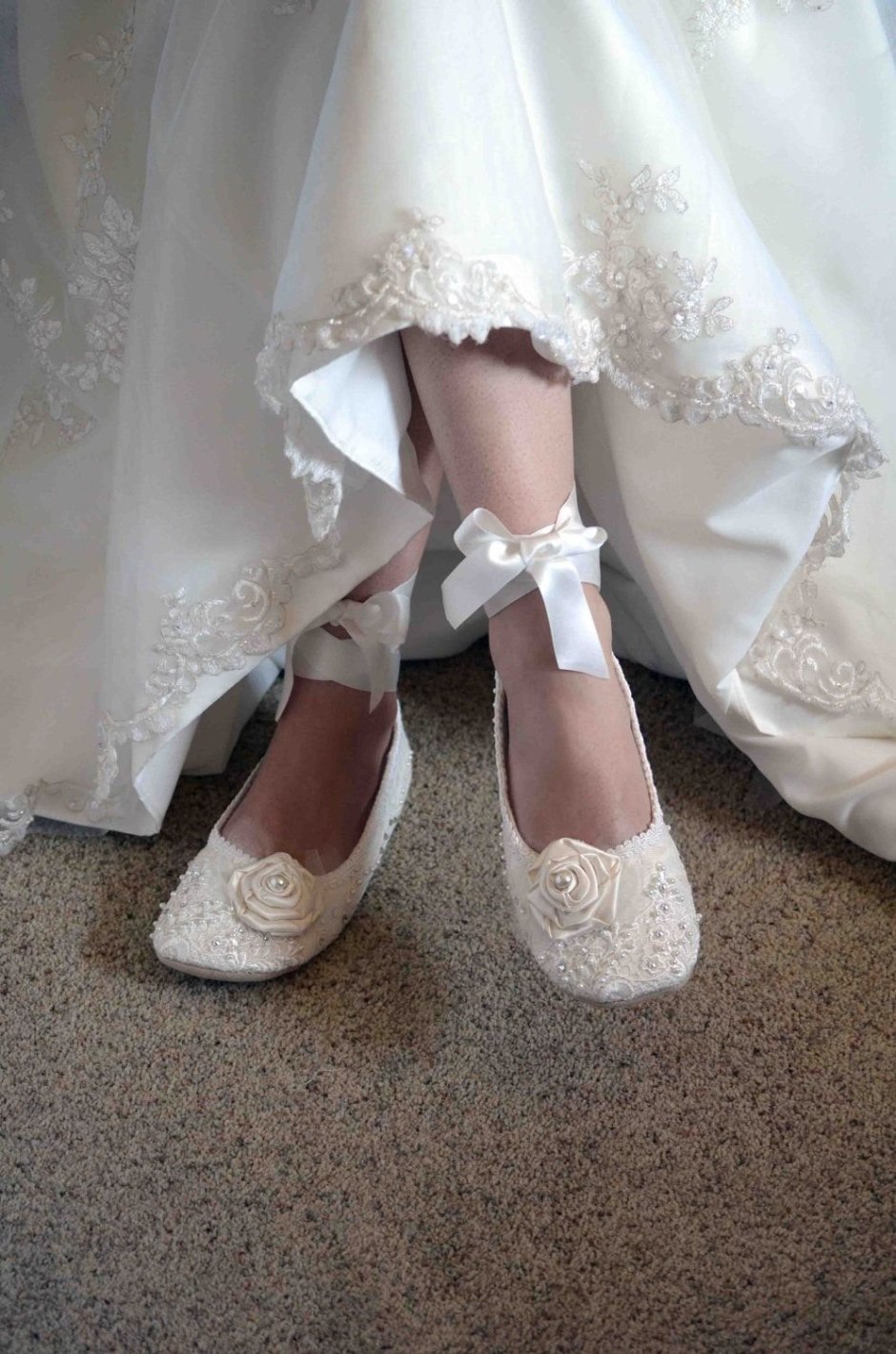 Туфли на свадьбу для невесты без каблука