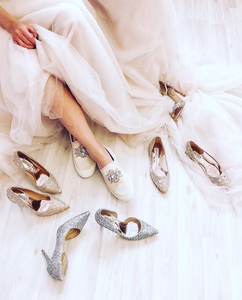 Туфли на свадьбу под пышное платье