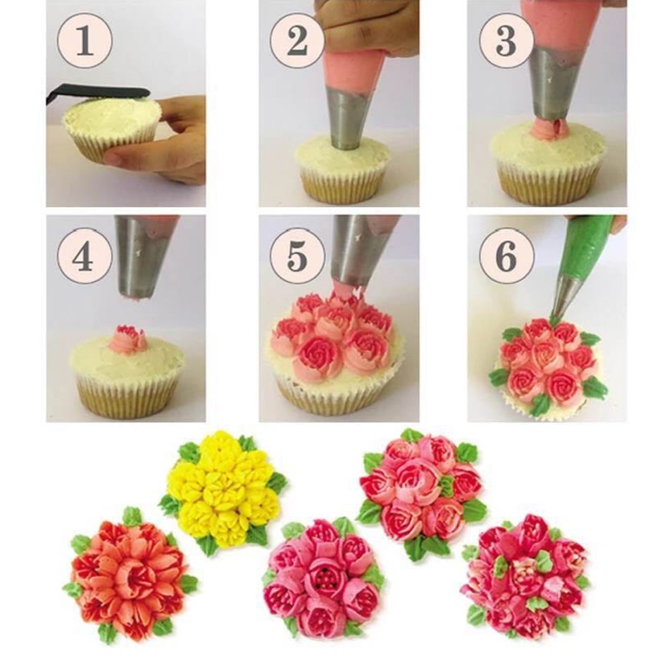 Насадка для цветочков из крема для торта
