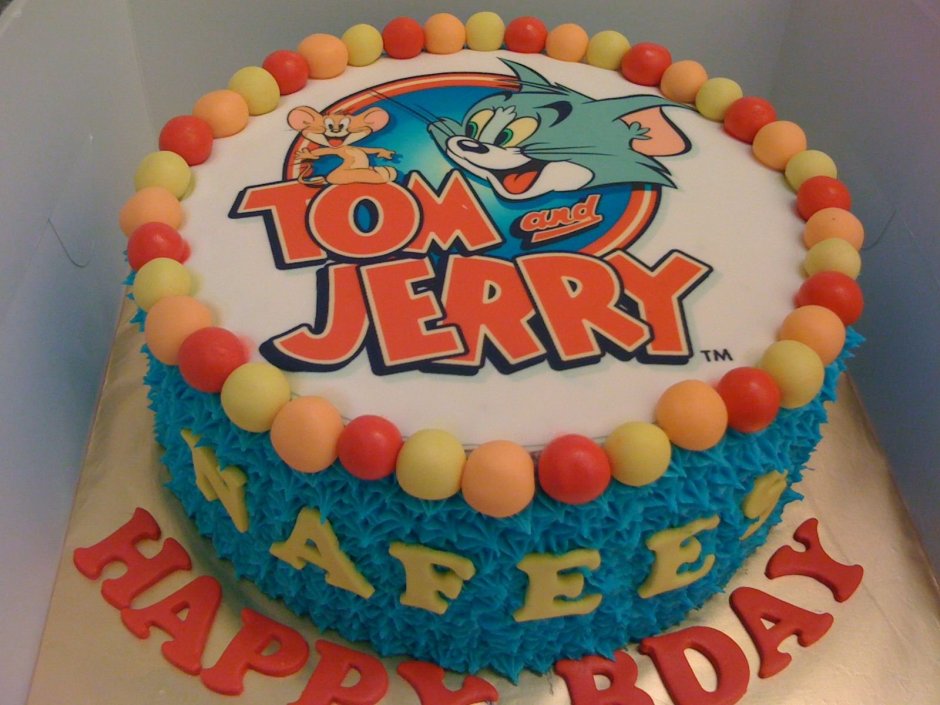 Торт на день рождения мальчику на 8 лет том и Джерри