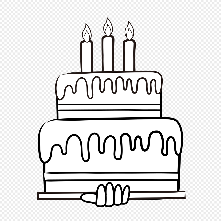 עוגת יום הולדת рисунок