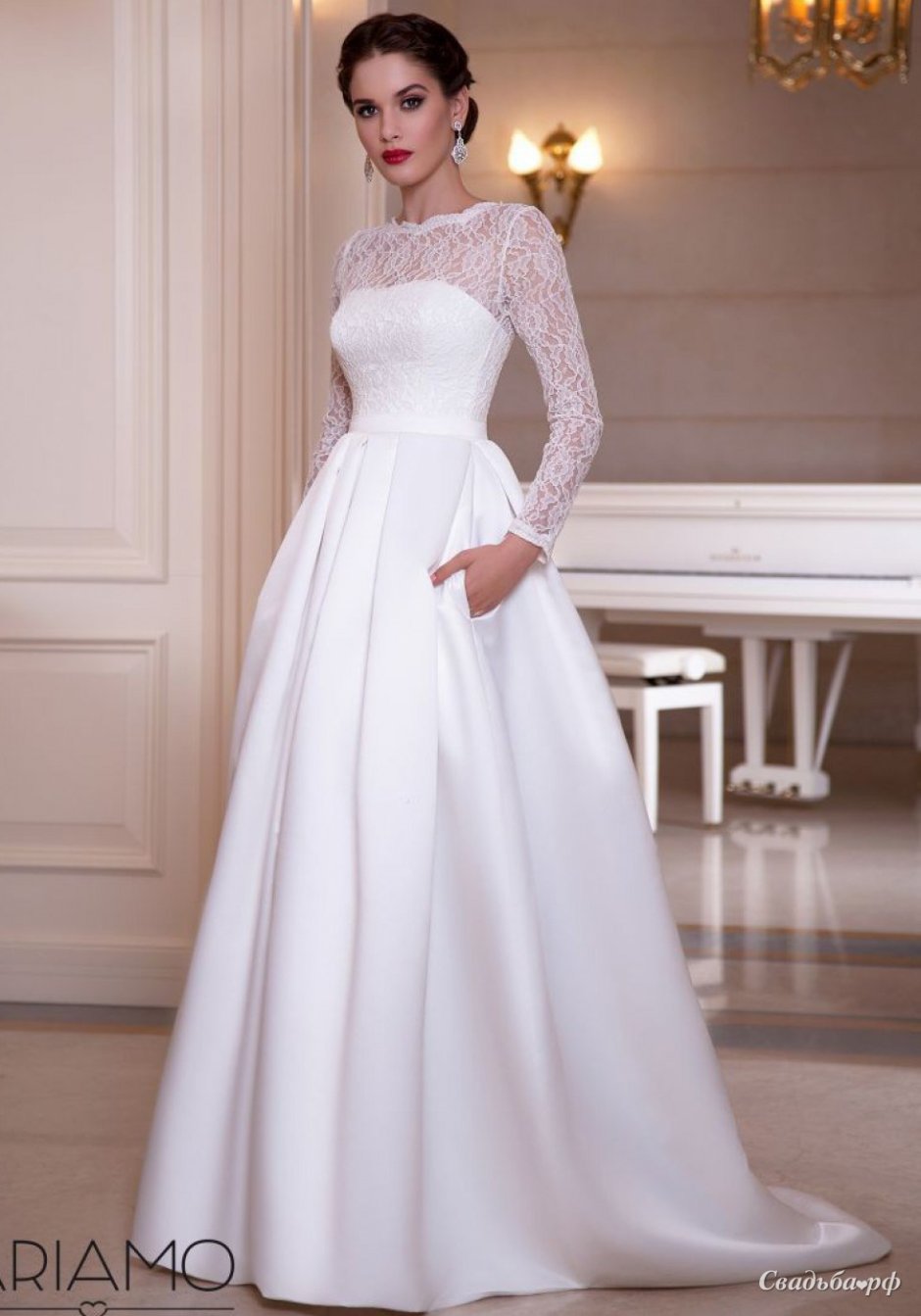 Свадебное платье Венера Lady White атласное
